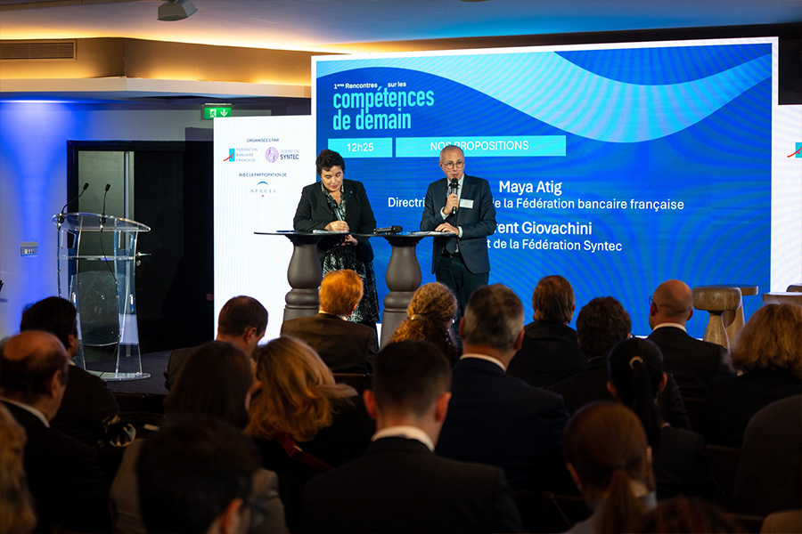 Syntec2 Club d'Iéna • Premières Rencontres sur les compétences de demain organisées par la Fédération Syntec et la Fédération bancaire française